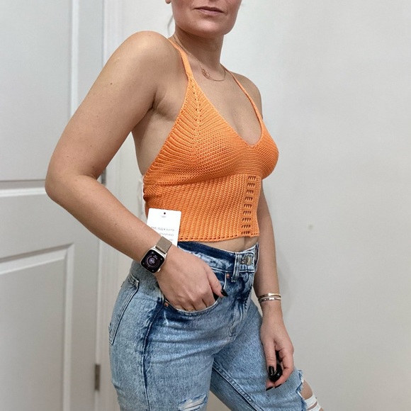 Summer Beach Racer Lace Up Back Crop Top - Picture 3 of 7